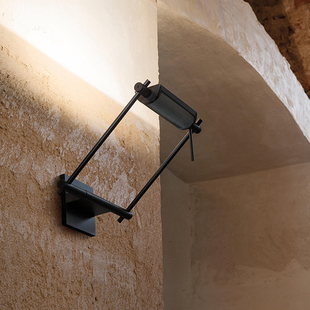 咖啡厅过道金属网罩可调节壁灯餐客厅沙发旁落地灯 复古工业风个性