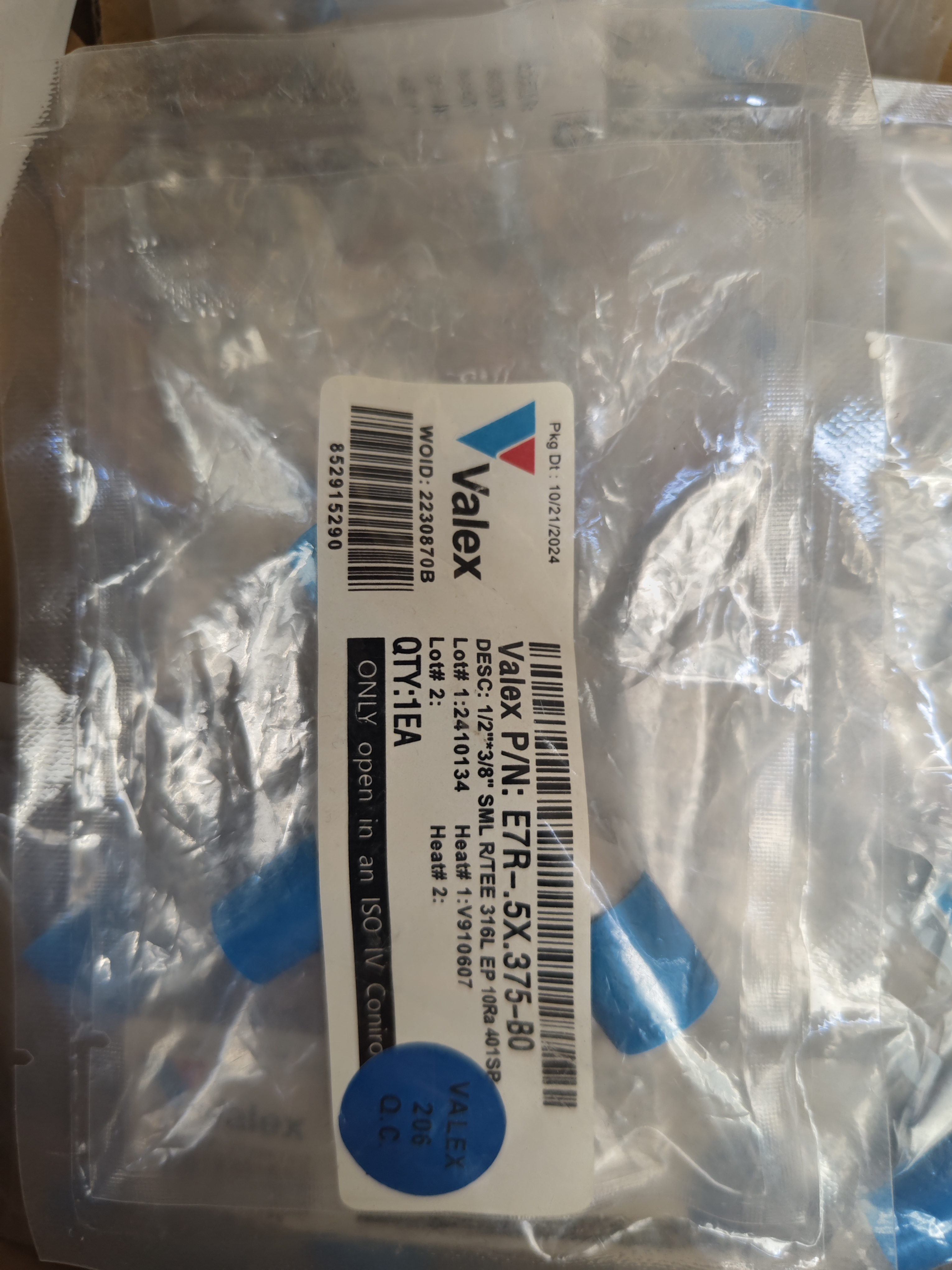 威莱克斯Valex异径ep三通 规格1/2*1/4  -1/2*3/8