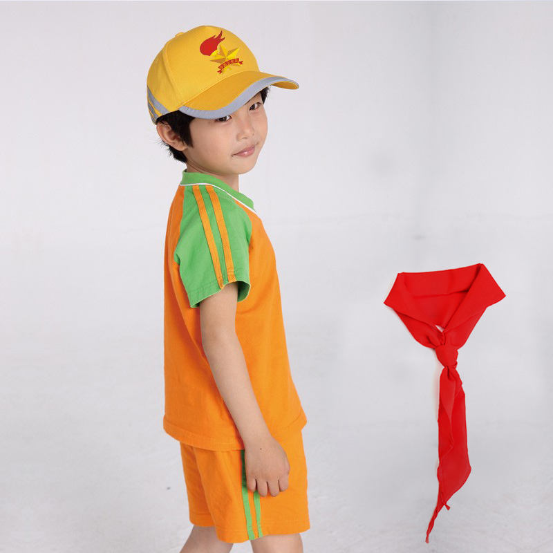 学校学生安全小黄帽定制户外荧光纯棉儿童交通安全帽时尚春夏款帽