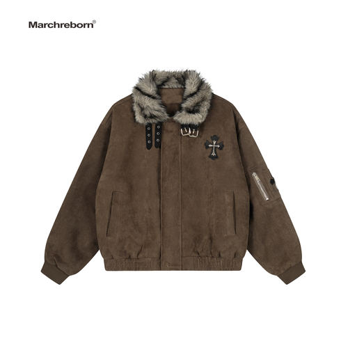 MARCH美式复古十字架毛