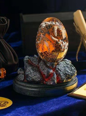 权力游戏发光熔岩底座树脂摆件家居装饰品新款跨境龙蛋魔幻恐龙蛋