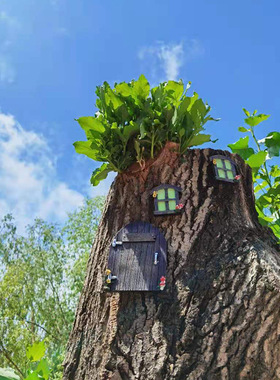 树脂工艺品摆件厂家创意批发现货新款花园树上门窗挂件树脸挂件