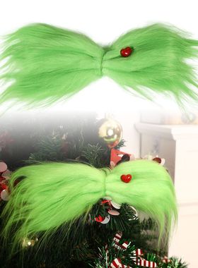 格林奇Grinch绿毛发夹圣诞神偷怪杰发卡装扮化妆舞会搞 笑节日道