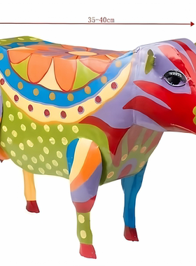 酒店大厅狗装饰品公鸡工艺品家居摆件跨境创意卡通猪牛树脂摆件