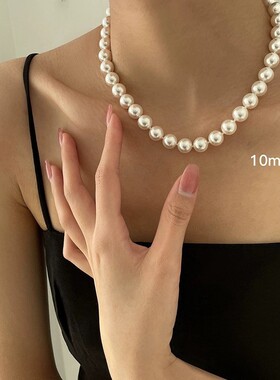 非金属仿水晶项链 倪妮同款全珠链轻奢时尚气质