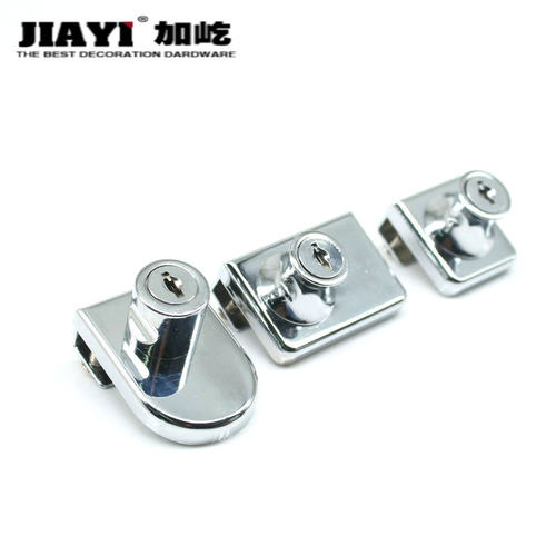 JIAYI407玻璃单双开门锁 商场珠宝展示柜台玻璃锁 木柜玻璃橱柜锁