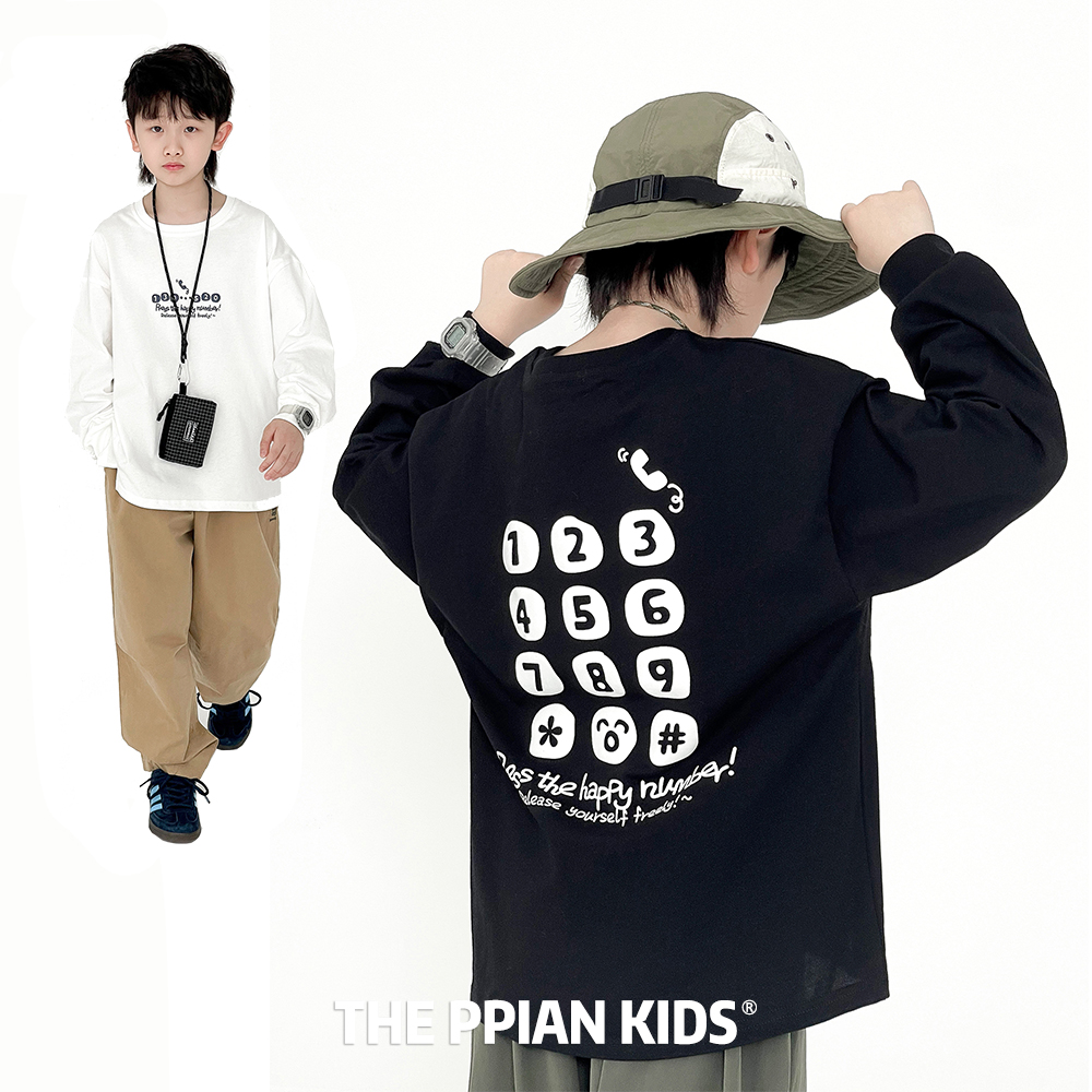 键盘基础百搭打底长袖纯棉T恤