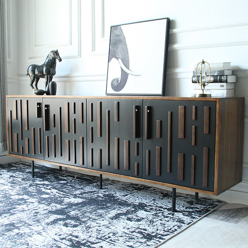 北欧风格乌金木榫卯轻奢艺术家具