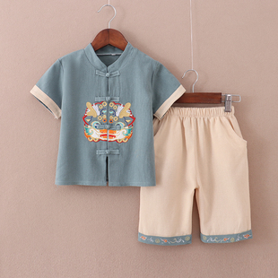 男童汉服夏季薄款套装中国风夏装儿童古装唐装礼服国潮男孩夏款酷