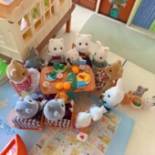 过家家玩具森林灯光大屋仿真房间装 饰模型小家具厨房卧室别墅配件