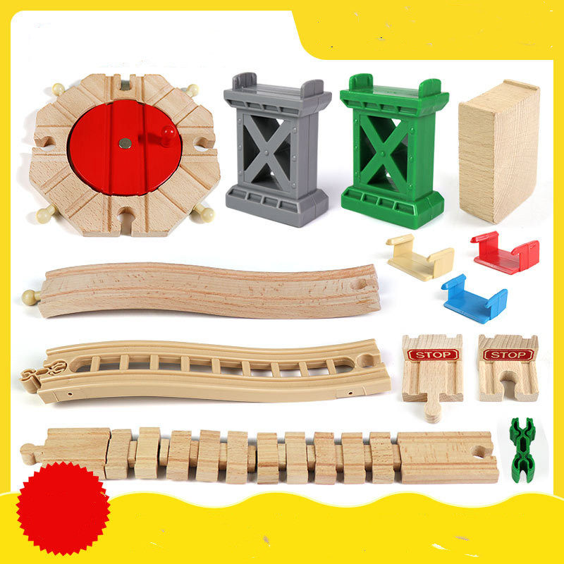 EDWONE72 BEECH TRACK LARGE COLLECTION BRIDGE PIER S RAIL TURNTABLE IS COMPATIBLE VARIOUS WOODEN TRACK BRANDS