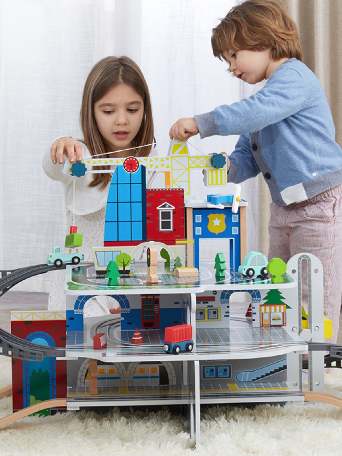 CHILDRENS PUZZLE EXPORTED GERMANY BRAND TRAIN TRACK TOYS HIGH-END ASSEMBLY TOYS BOYS MINE TRACK