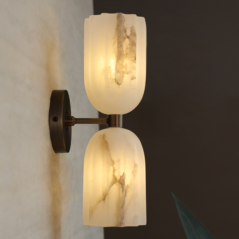 现代简约中古西班牙云石壁灯 卧室客厅背景墙过道走廊书房阳台