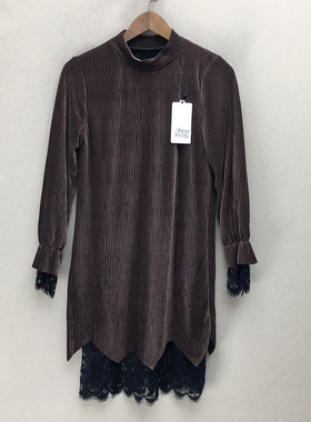 品牌折扣  长袖连衣裙潮款 G23-C7001加绒 切