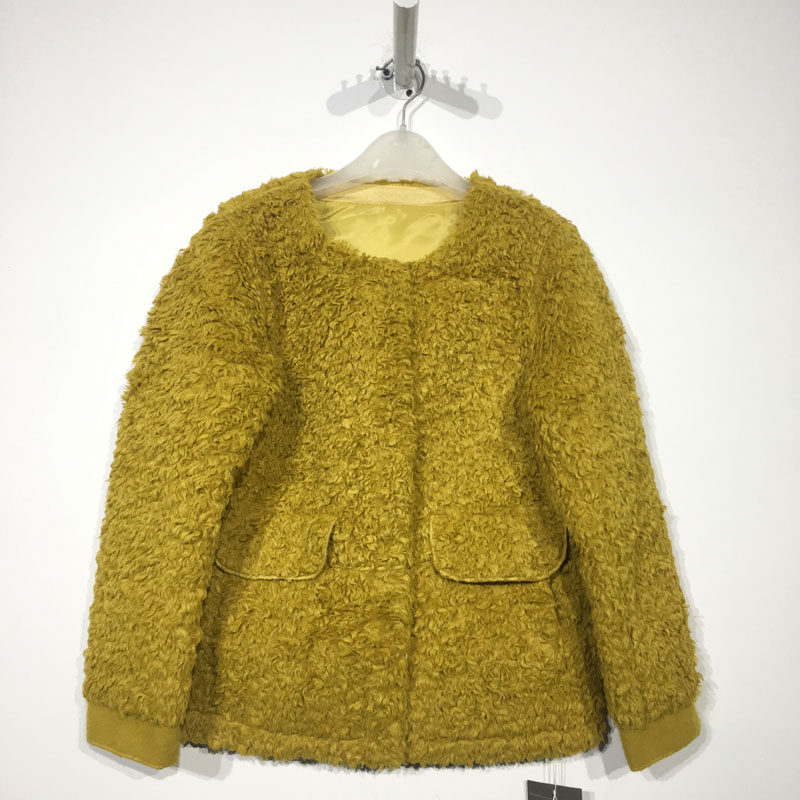 贝LL系列 D86331 时尚短款毛呢外套品牌女装折扣