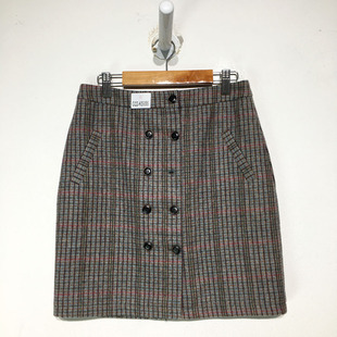 K5655确切 G22 品牌折扣 毛呢短裙潮款