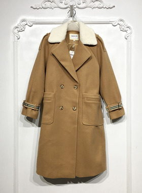 NZ系列 D86449 时尚长款毛呢外套品牌女装折扣