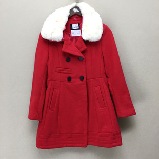 品牌折扣    毛呢大衣潮款 G24-C02798毛领可拆 全