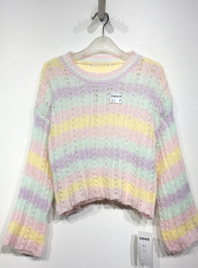 潮系列 D98408 时尚针织衫品牌女装折扣