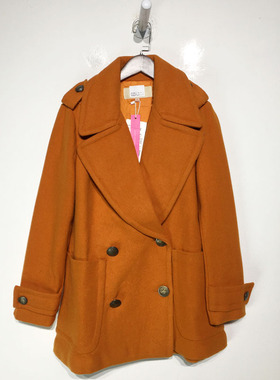 品牌折扣   时尚毛呢外套G23-L3464  加棉