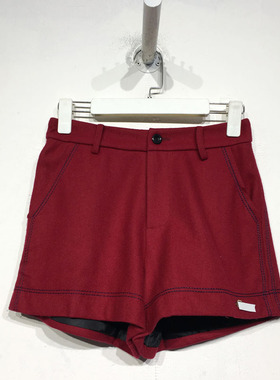 新Z系列 D82764 时尚毛呢短裤品牌女装折扣