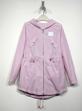 娜M系列 D80308 时尚风衣外套品牌女装折扣