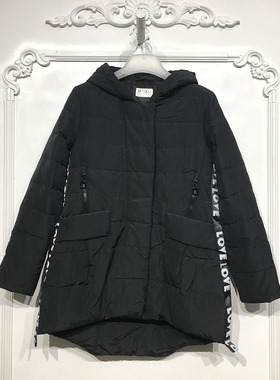潮系列 D86338 时尚长款羽绒服品牌女装折扣