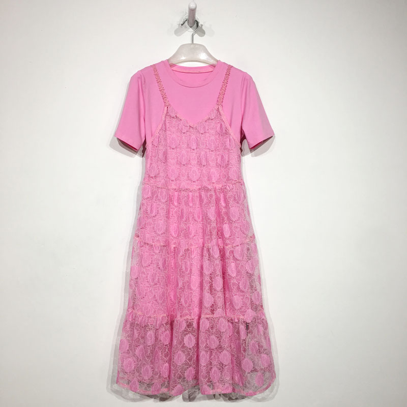 潮系列 D93211 时尚连衣裙两件套品牌女装折扣