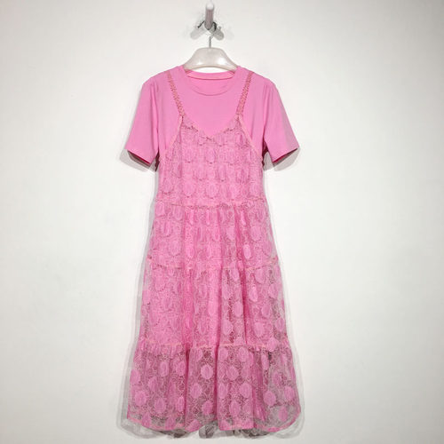 潮系列 D93211 时尚连衣裙两件套品牌女装折扣