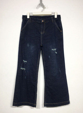 容系列 D93880 时尚牛仔长裤品牌女装折扣