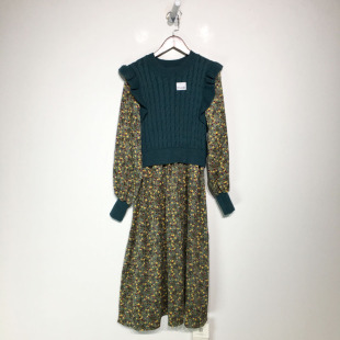 针织连衣裙品牌女装 杭Y系列 时尚 A02501 折扣靓切 Z01