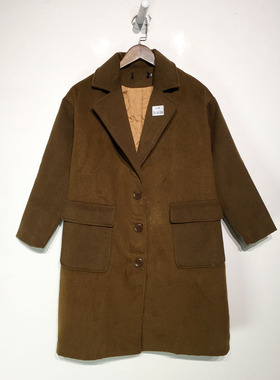 品牌折扣   时尚毛呢外套Z01-A01654加棉