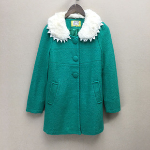 品牌折扣  大衣潮款 G23-L4113毛领可拆切