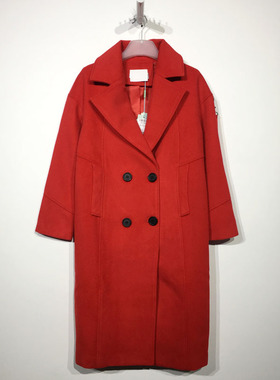 名G系列 D94368 时尚长款毛呢外套品牌女装折扣