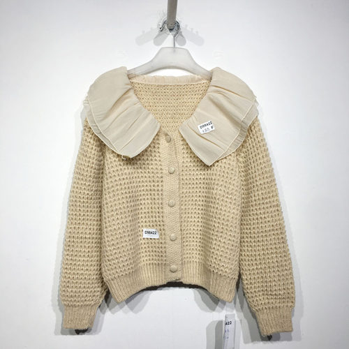 潮系列 D98422 时尚针织开衫品牌女装折扣