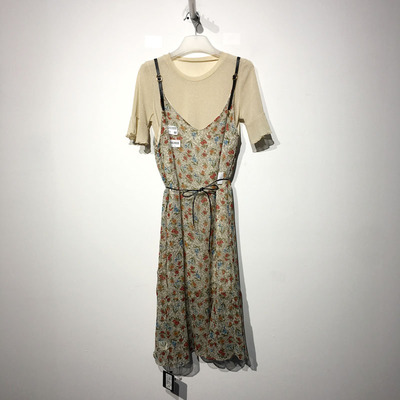 潮系列 D93505 时尚连衣裙两件套品牌女装折扣启