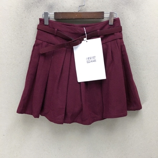 K4488切 G22 品牌折扣 毛呢短裙潮款