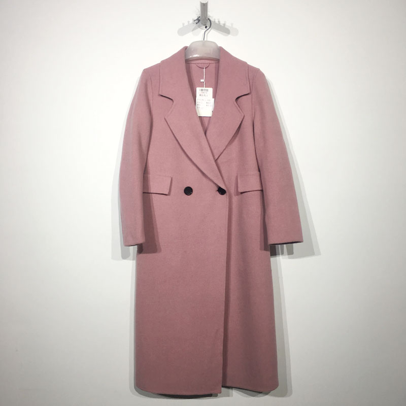 潮系列 D96714 时尚双面呢毛呢外套品牌女装折扣