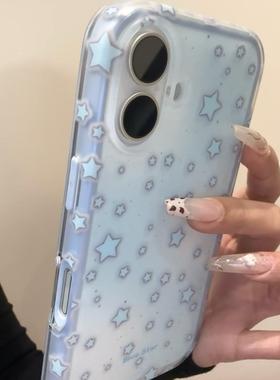 DGP 小众y2k日韩蓝色星星高级感适用于iPhone16promax手机壳 14苹果15pro全包13防摔新款女二合一独立按键