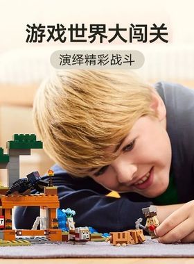 中国积木我的世界犰狳矿洞探险21269儿童拼装玩具男女孩礼物