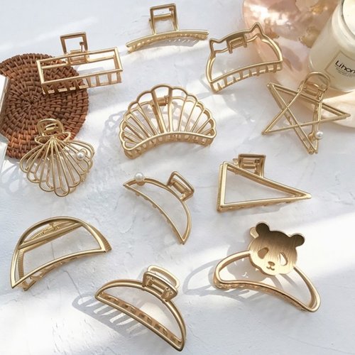 发夹女抓夹气质高级感金属后脑勺