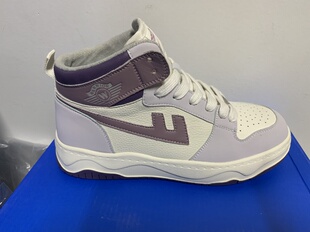 回力冬季加绒皮面高帮板鞋女款百搭高帮小白鞋实体店发货