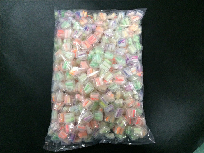 炫彩六色耳塞 防噪音耳塞睡眠隔音耳塞 小方盒盒装耳塞500对装