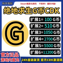 PUBGG币CDK绝地求生G币兑换码游戏币端游吃鸡金币皮肤点券gb秒到