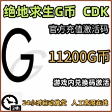 PUBG绝地求生11200G币充值CDK兑换码吃鸡gb官方卡密秒到