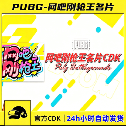 PUBG绝地求生顺网网吧刚枪王铭牌孤注一掷 金色银河静态名片CDK