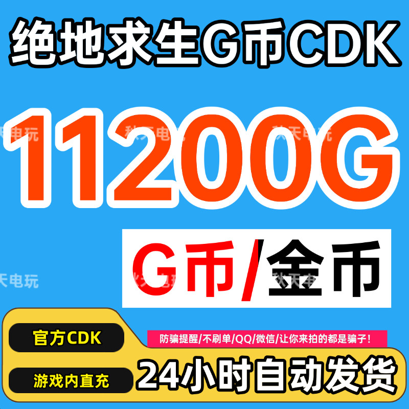 PUBGG币绝地求生G币11200G金币CDK兑换码吃鸡GB游戏币点卷皮肤CDK图片