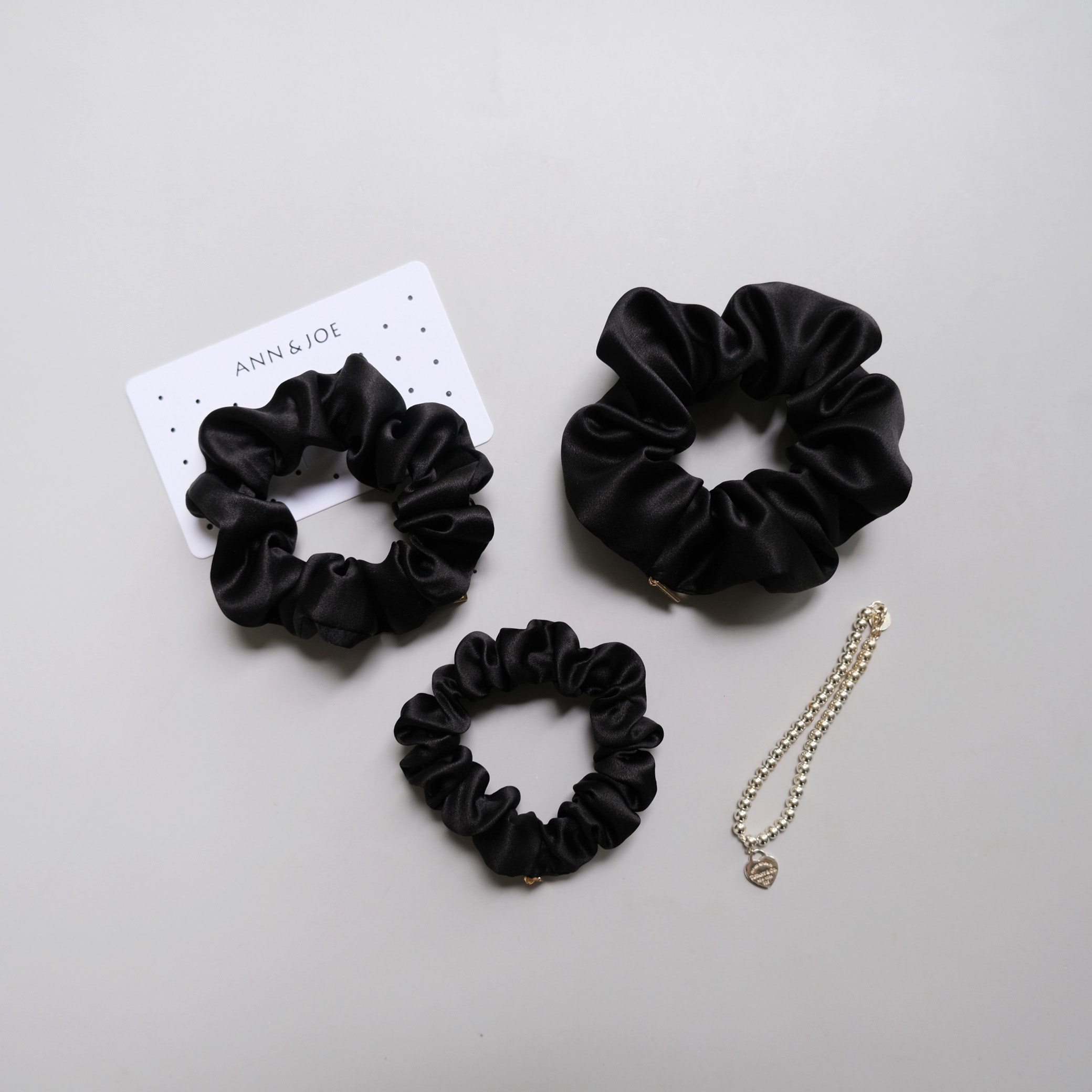 气质黑重磅30姆米真丝桑蚕丝发圈