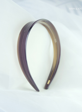 新款复古醋酸发箍暗紫色气质高级感压发洗脸头箍带齿防滑简约发饰