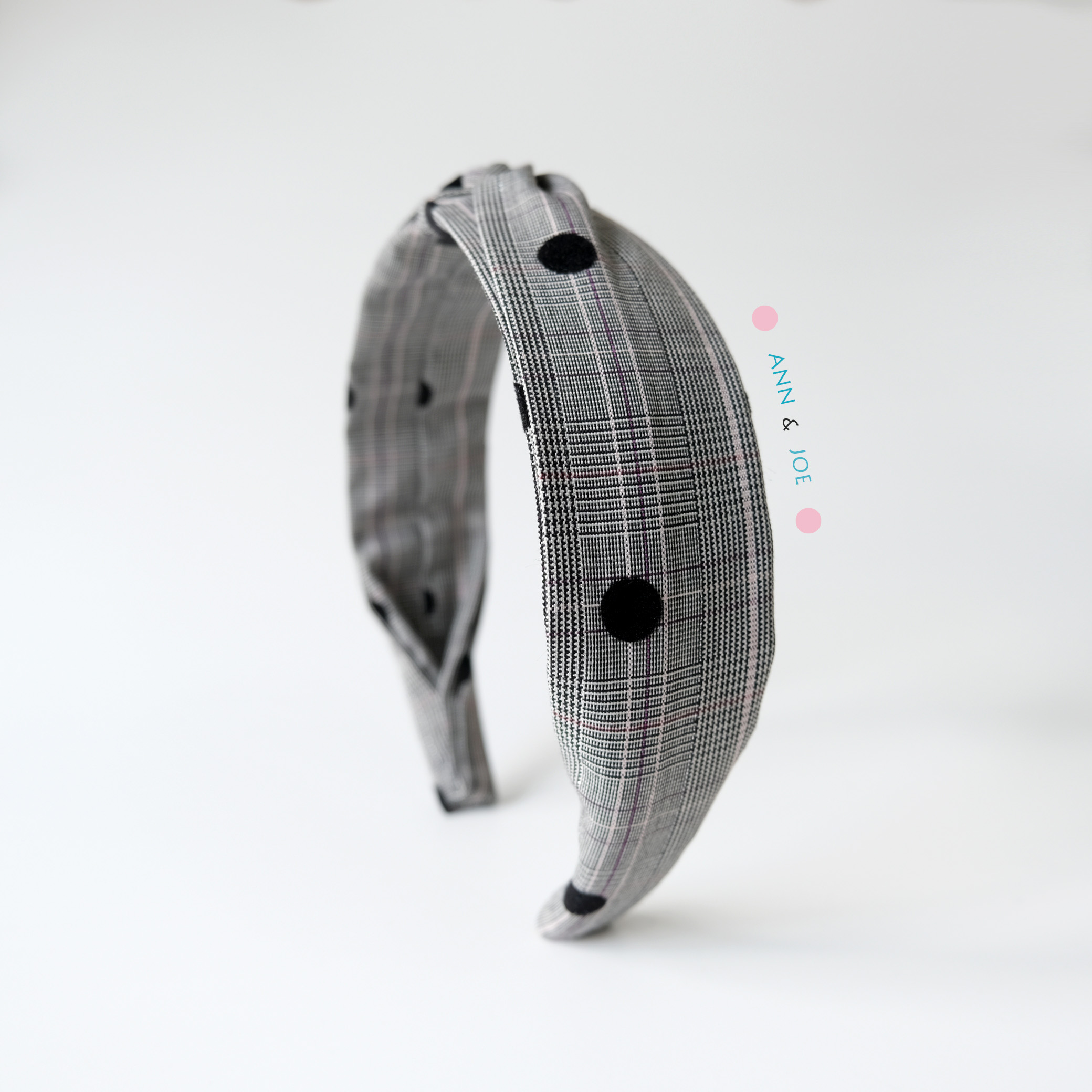 闪闪银丝黑色波点发箍